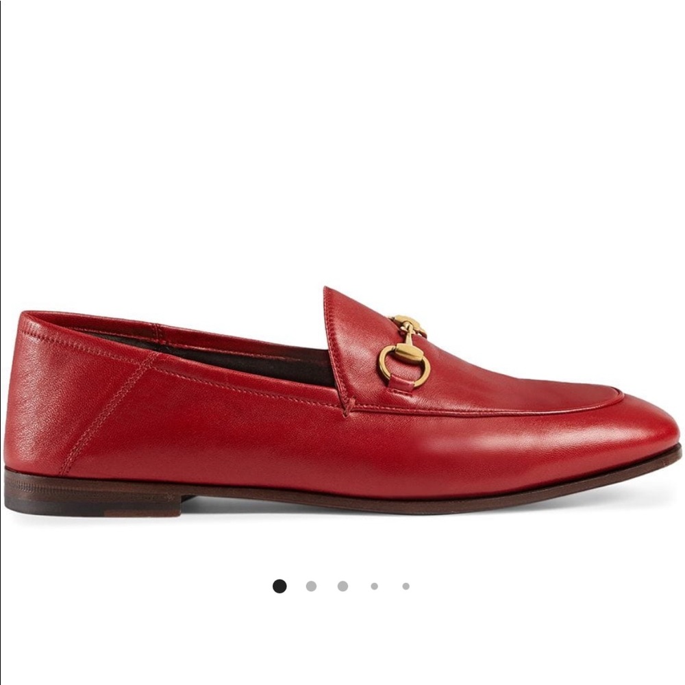 GUCCI Women’s Brixton Horsebit Loafers Red 36/6 in Red